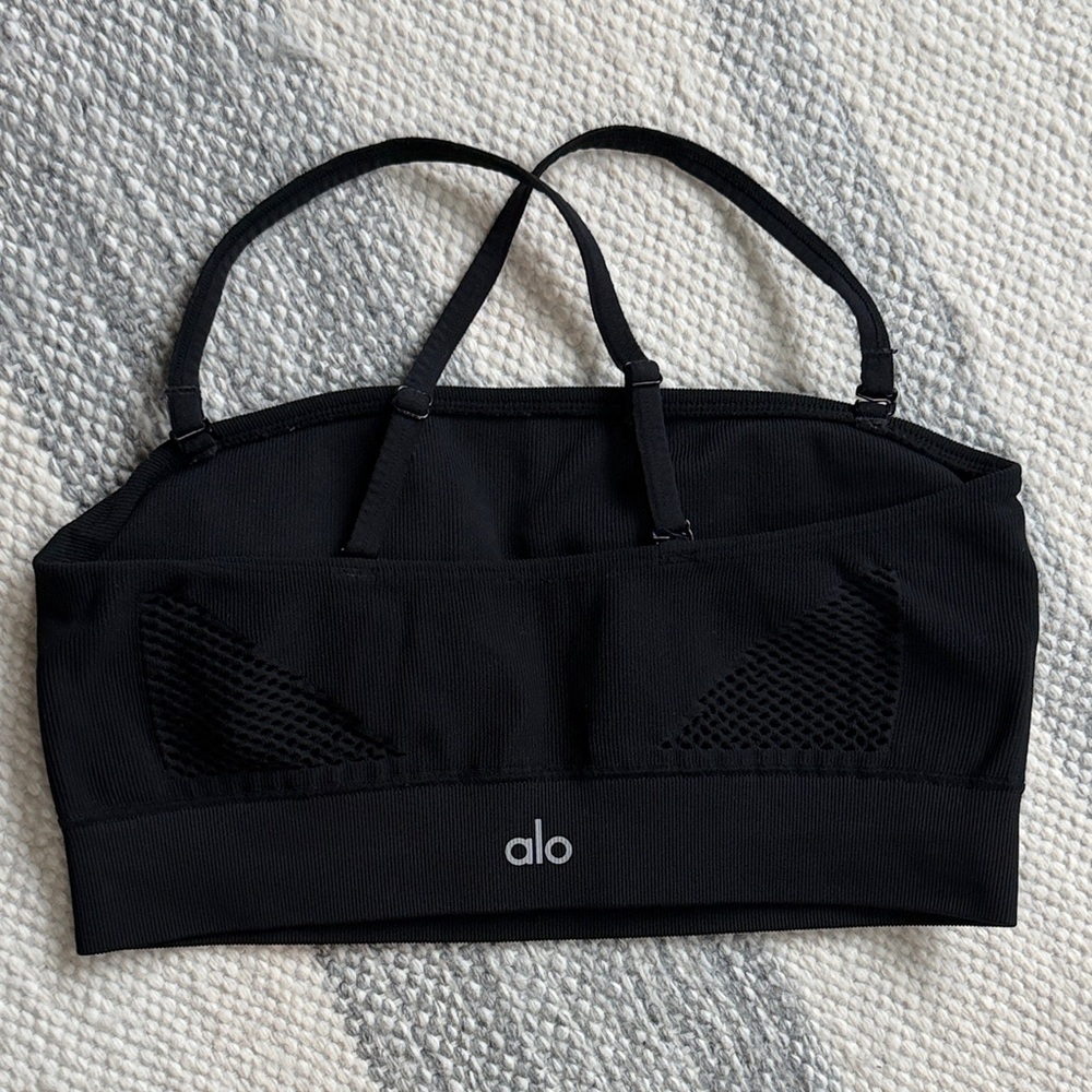 Alo Seamless Open Back Bandeau Sports Bra